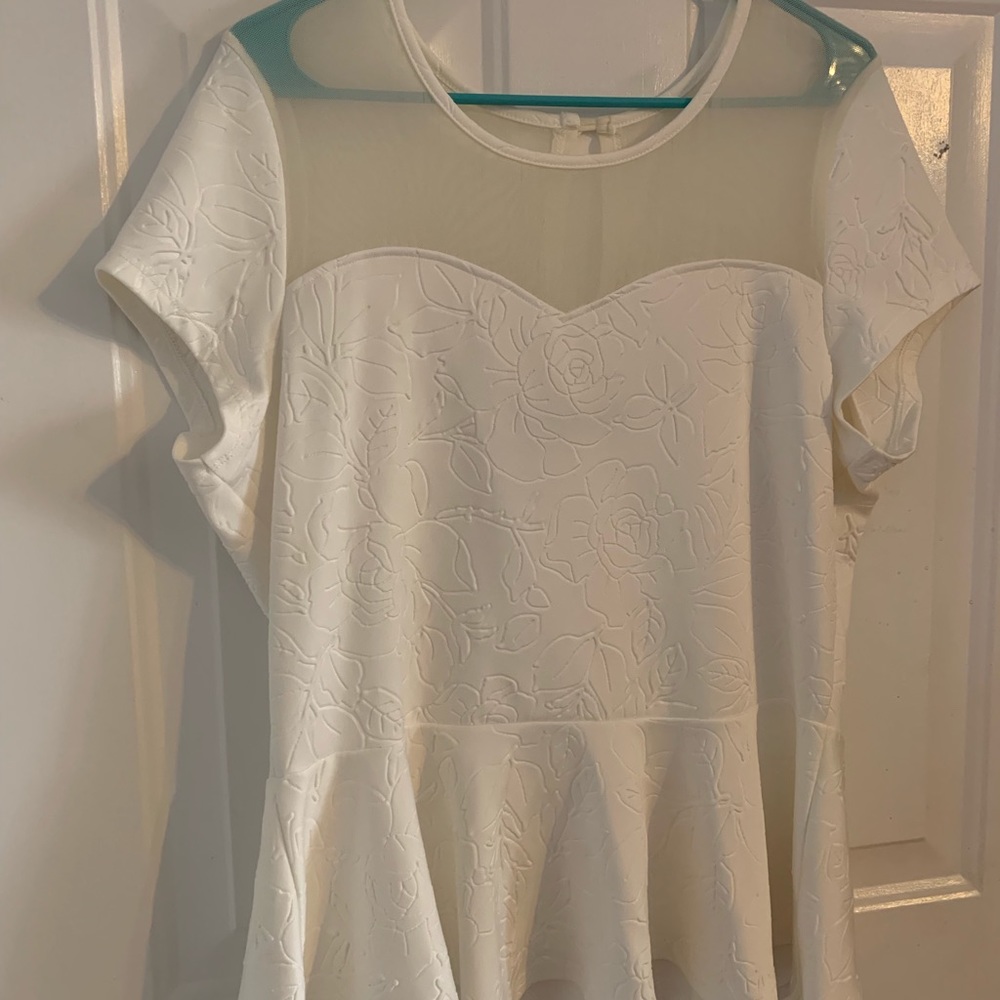 Peplum Top white
